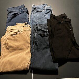 Paige Federal Transcend Jeans Mens 35 LOT 5 Slim Straight Hemmed Premium